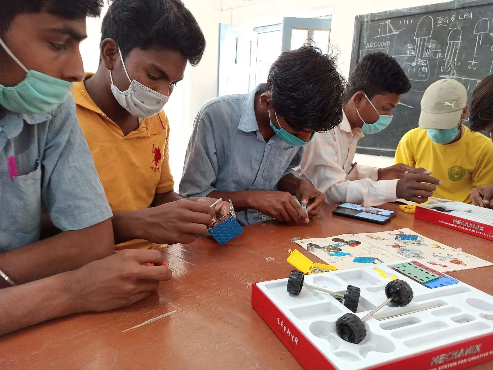 Students building