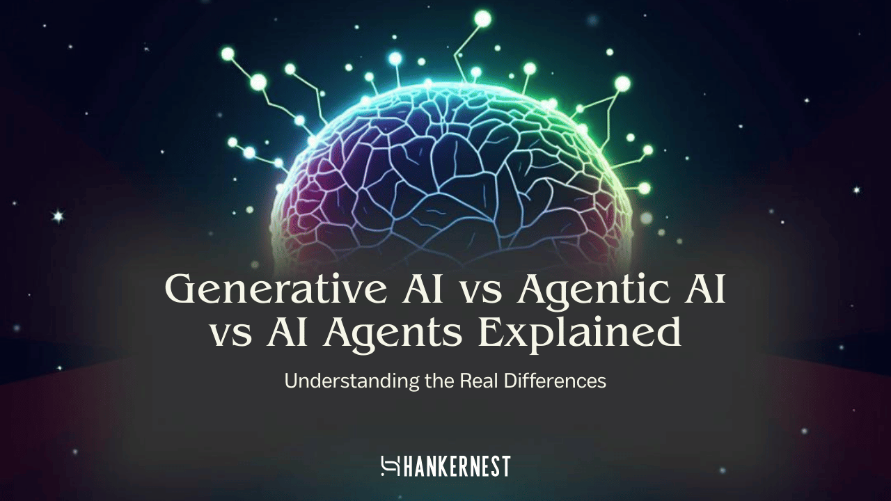 Generative AI vs. Agentic AI vs. AI Agents